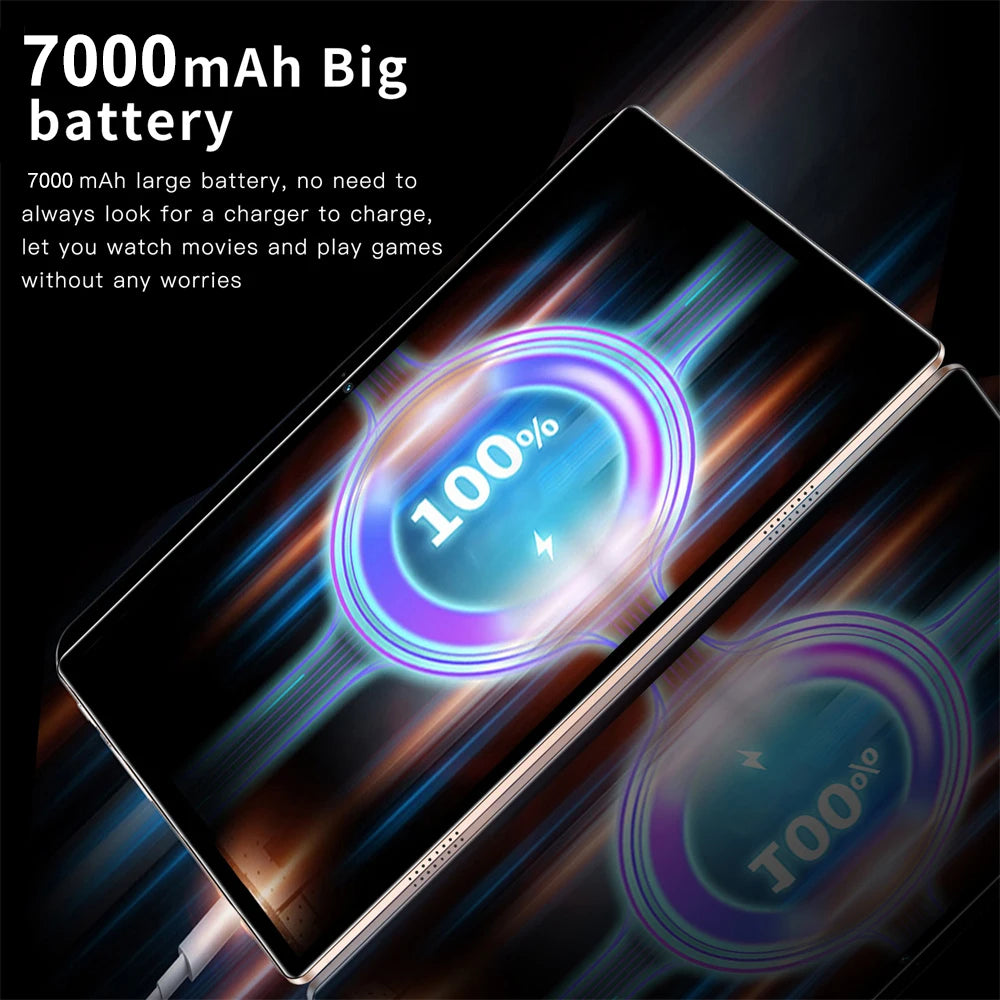 2025 New Tablet 10.1 Inch 12GB Ram 512GB Rom Android 14 Tablet PC Gamer Office Computer 7000mah 5G Dual SIM WIFI HD Full Screen
