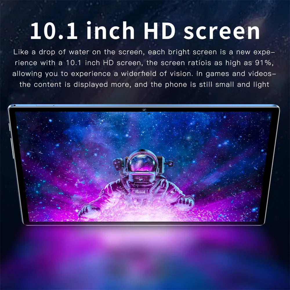 2025 New Tablet 10.1 Inch 12GB Ram 512GB Rom Android 14 Tablet PC Gamer Office Computer 7000mah 5G Dual SIM WIFI HD Full Screen
